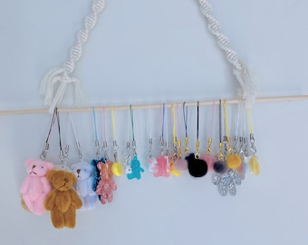 Bunny,duck,bear,cow,pompom,rainbow phone charm,planner charm,ready to ship,kawaii accessories,phone straps,kawaii charm,cute gifts