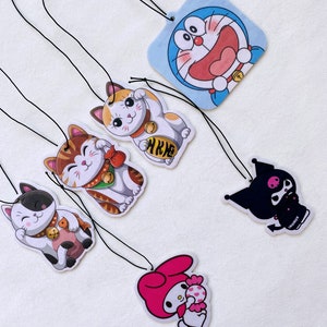 Kawaii Tiere Auto Weißer Tee Duft Lufterfrischer, süße Katze / Hase Auto Lufterfrischer, Anime Lufterfrischer, süßes Anime Design, sofort versandfertig