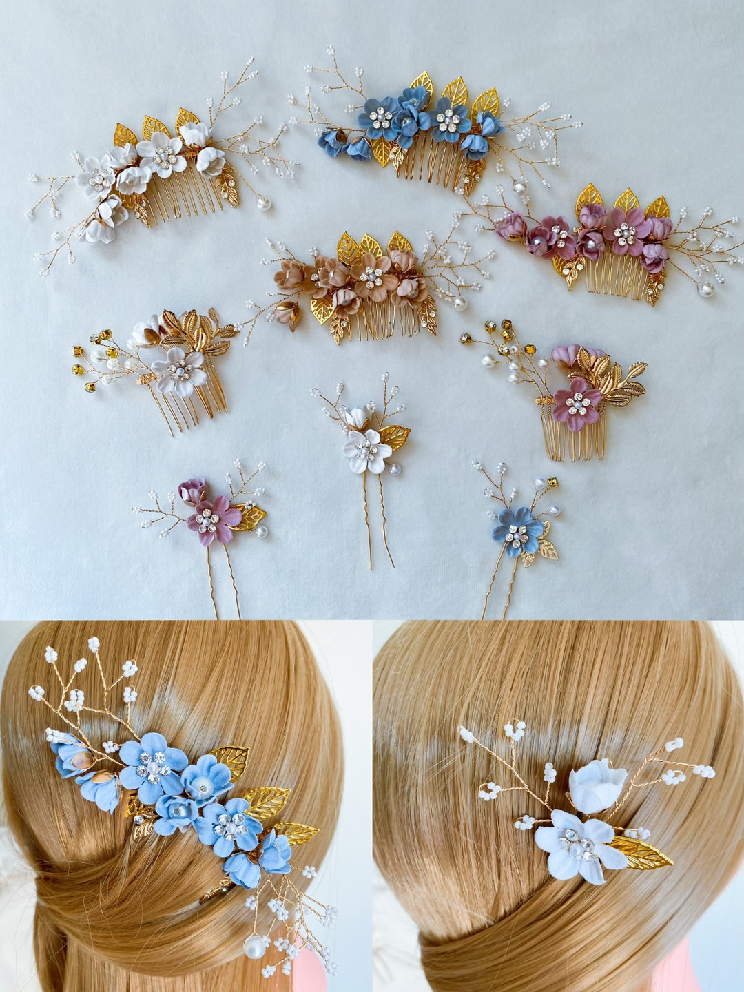 Set di 15 fermagli per capelli in perle vintage, eleganti e alla moda, accessori per sposa e donna