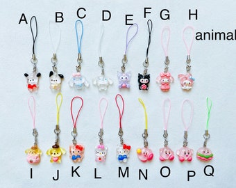 Colorful animal kawaii phone charm,planner charm,ready to ship,kawaii accessory,phone strap,cute gift,anime charm,cute planner/airpods charm