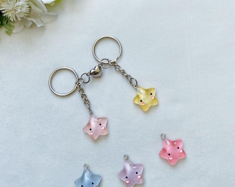 Portachiavi magnetici a forma di cuore con stelle carine, portachiavi coordinati, set regalo per coppie abbinate, migliori amici, anniversario, regalo carino, fidanzata/fidanzato