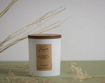 Lavender, Chamomile & Vanilla Scented Candle