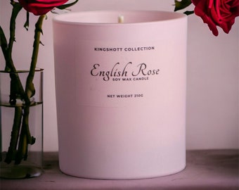 English Rose Scented Soy Wax Candle