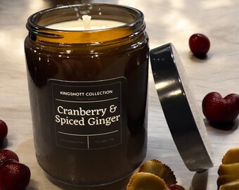 Cranberry & Spiced Ginger Soy Wax Candle