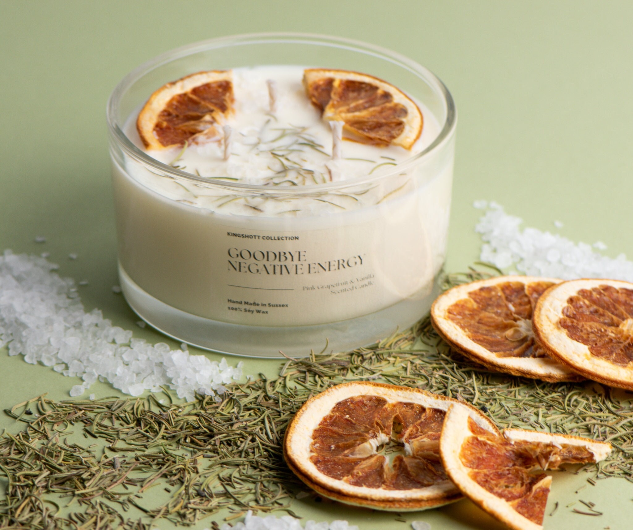 Grapefruit Soy Wax Candle, Long Lasting