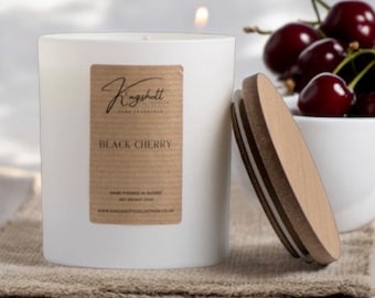 Black Cherry Scented Soy Wax Candle