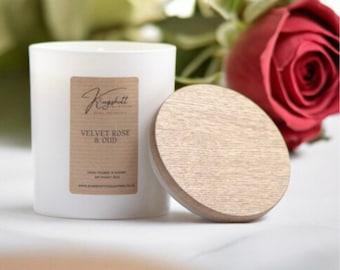 Velvet Rose & Oud Scented Soy Wax Candle