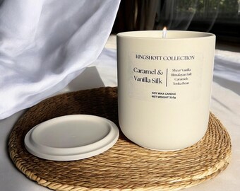 Caramel & Vanilla Silk Soy Wax Candle
