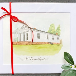 Hand Painted Watercolor House Portrait Custom image 8