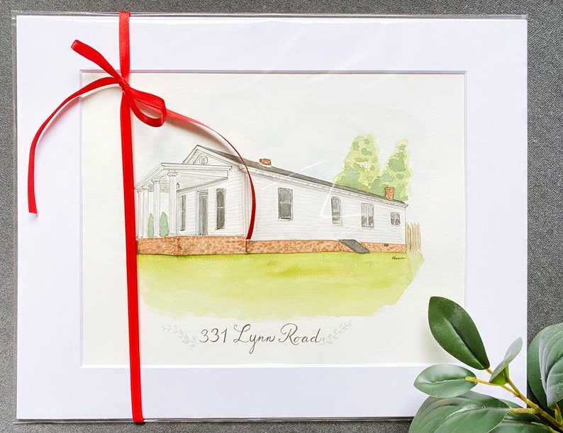 Hand Painted Watercolor House Portrait Custom image 8