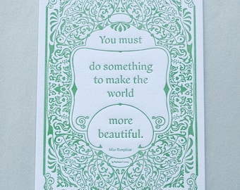 Miss Rumphius Letterpress Print