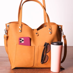 savanna genuine leather tote