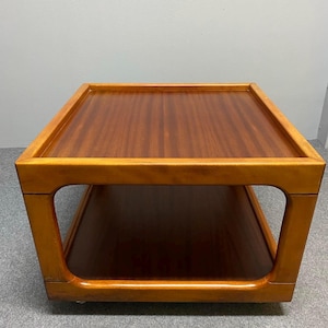 Mid Century Modern Teak Coffee Table: Danish Style Side Table