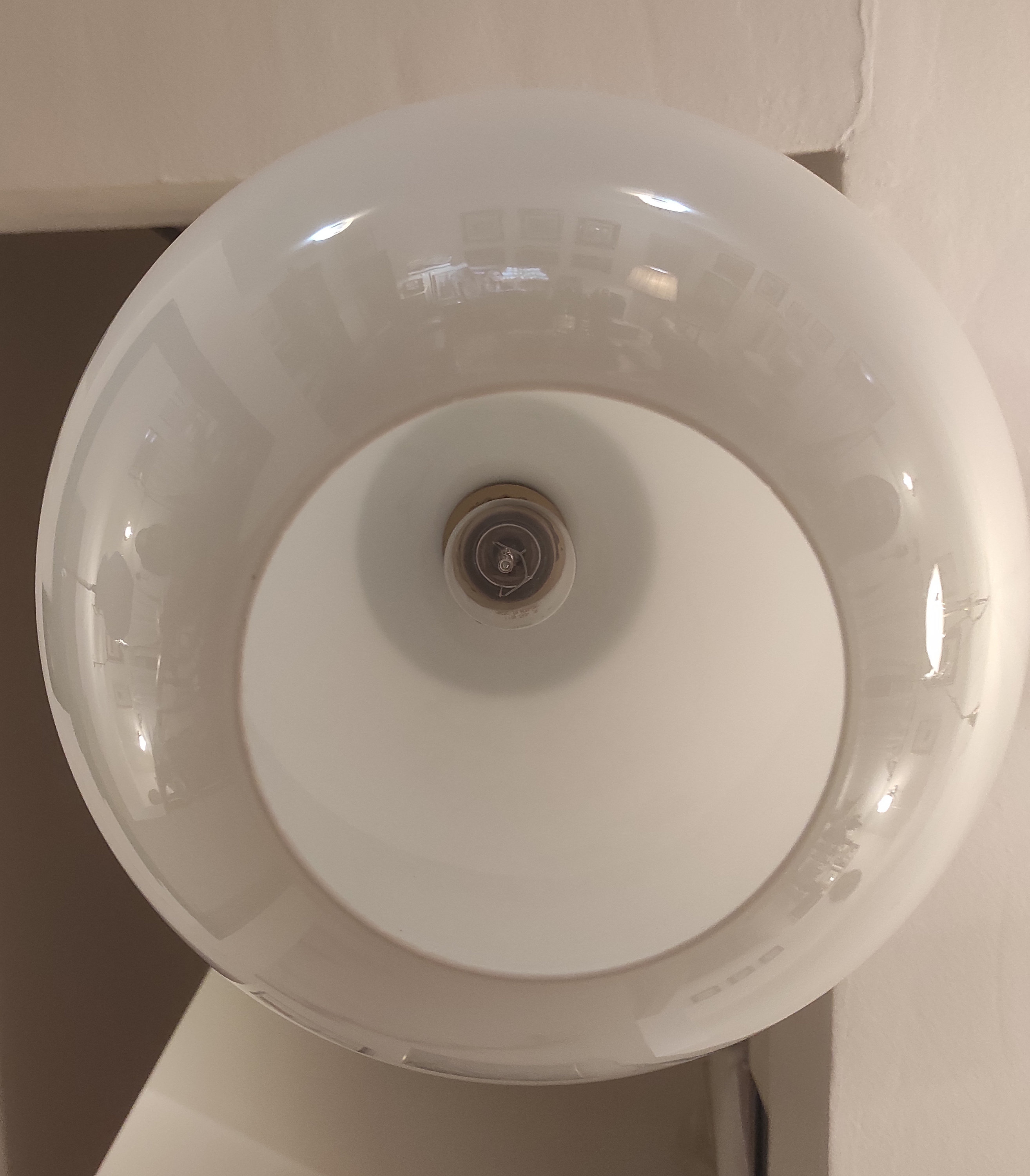 Vintage Space Age Anhänger Licht MCM-Design weiße Opalglas | Etsy