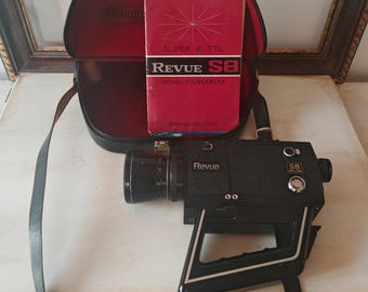 Cámara de cine Revue S8 Deluxe Super 8, pieza de colección vintage, 1972-73