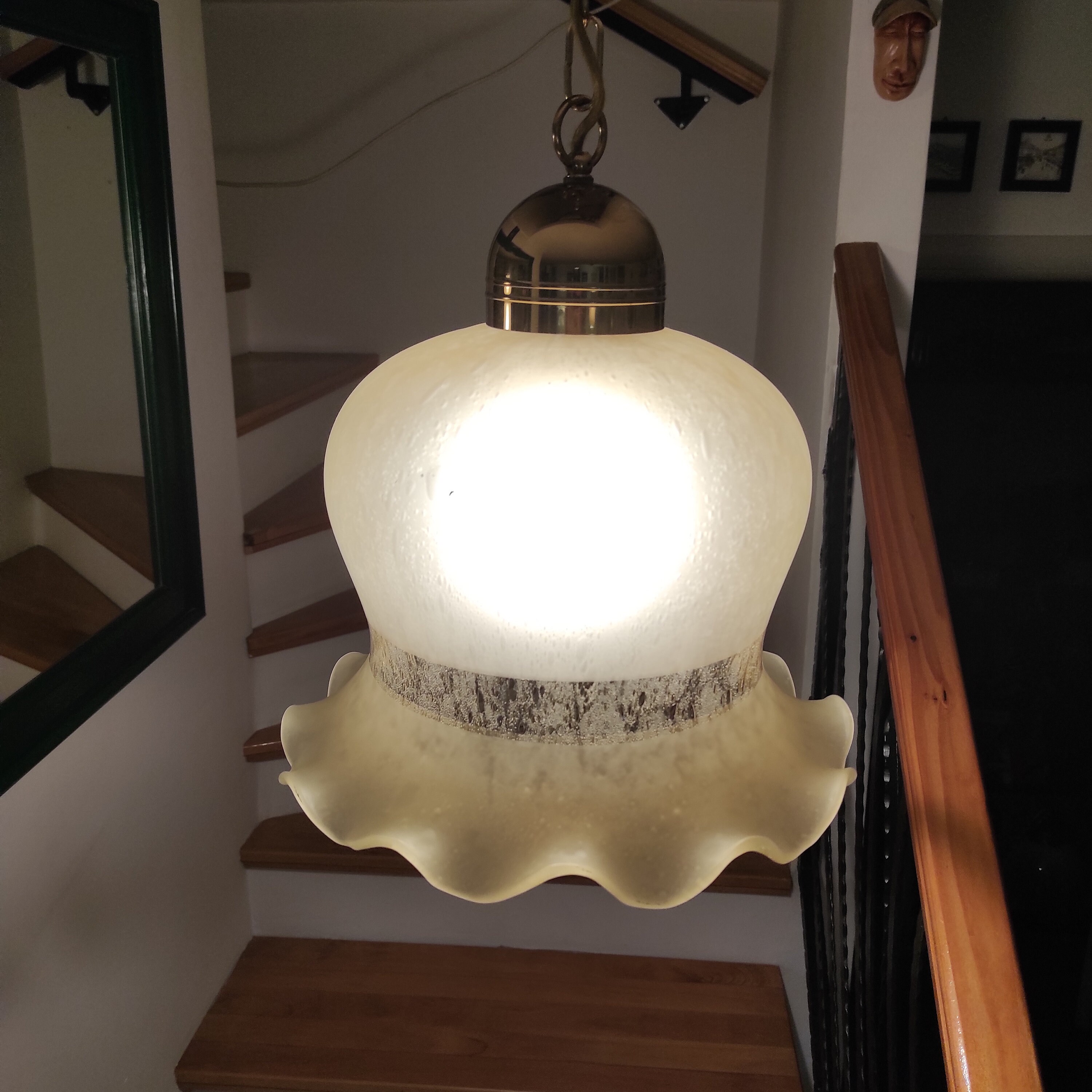 ヴィンテージ ムラーノガラス シャンデリア：ミッドセンチュリーモダン