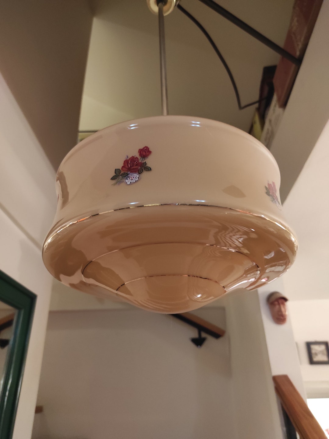 Art Deco Ceiling Light, Vintage Pendant Lamp, MCM Lamp, Mid Century — free download