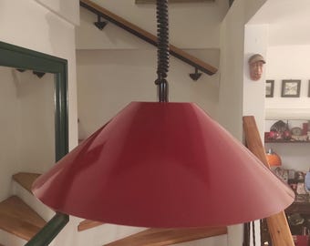 1960s Danish Pendant Light by ES Horn: Mid Century Modern Scandinavian Lamp