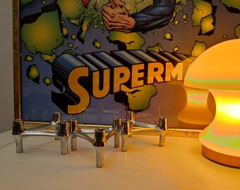 Set of 3 Vintage Nagel Atomic Candleholders: MCM Modular Candlesticks
