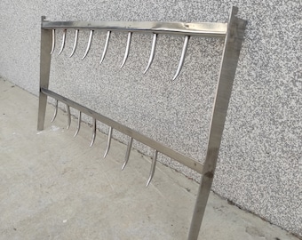 1980s Chromed Metal Coat Rack - Mid Century Modern Hat Rack