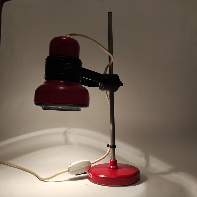Vintage Adjustable Desk Lamp: MCM Space Age Design, Made in Yugoslavia image 5