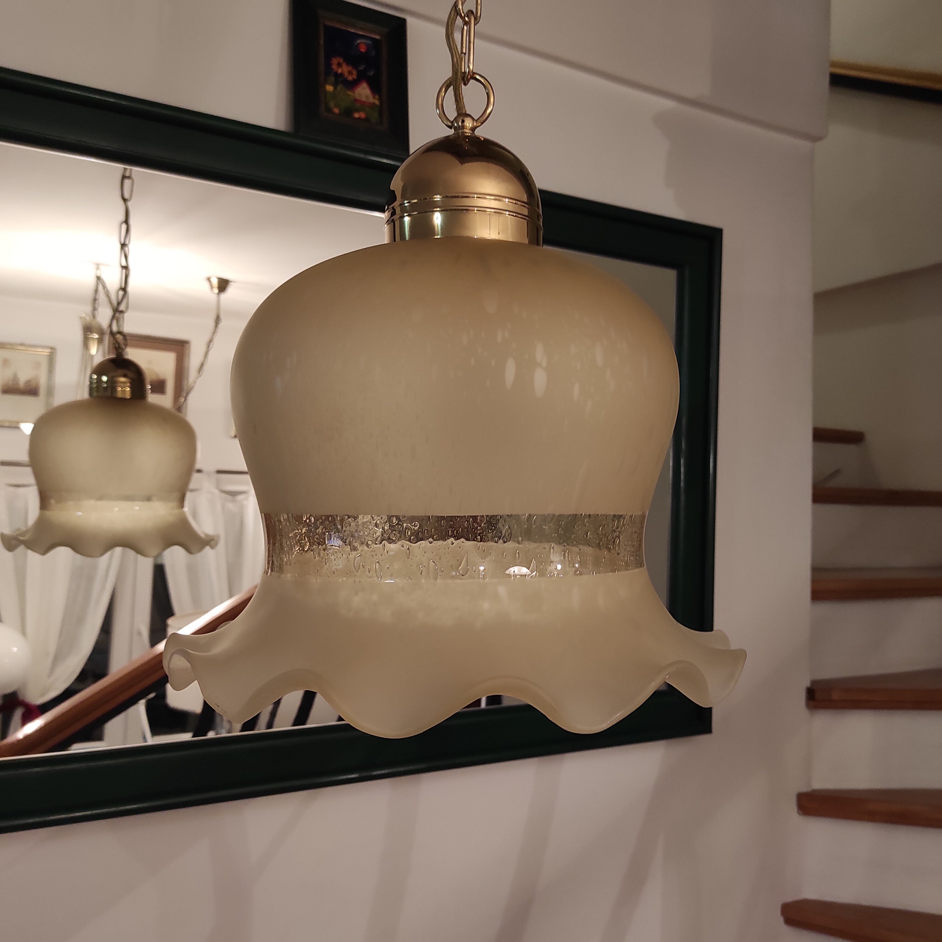 ムラノガラス シャンデリア　ミッドセンチュリーモダン ヴィンテージ ムラーノガラス シャンデリア：ミッドセンチュリーモダン