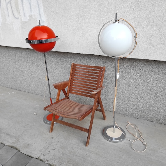 Mid Century Space Age Floor Lamp, 1970s Lighting, Ufo, Atomic Age