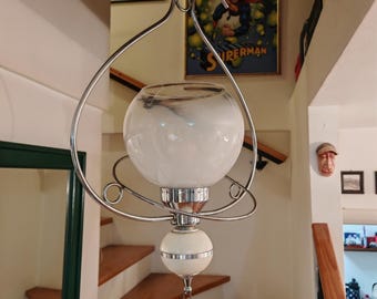 Żyrandol w stylu vintage, lampa wisząca z połowy wieku