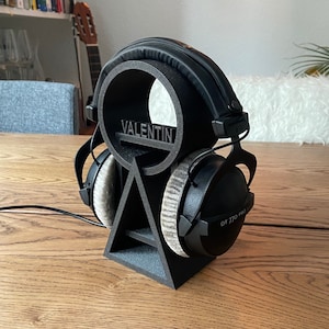 Gepersonaliseerde hoofdtelefoonstandaard | Koptelefoonhouder, gepersonaliseerd cadeau, gamer, cadeau, naam