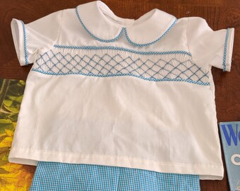 Baby Boy's Smocked Shirt and Shorts MADE TO ORDER