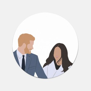 May include: A digital illustration of a couple, a man in a blue suit and a woman in a white coat, looking at each other.