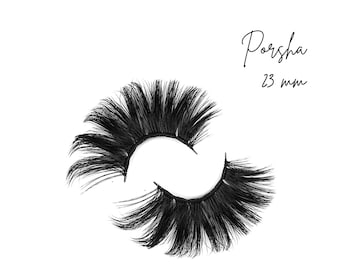 PORSHA (23MM) | MINK Lashes | Beauty | Makeup | Cosmetics | Eyelashes | Fluffy | Soft | Natural or Dramatic