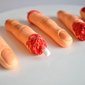 Fondant Abgetrennte Finger, Halloween Essbare Finger, Gory Gruesome Essbare Fondant Abgetrennte Finger.