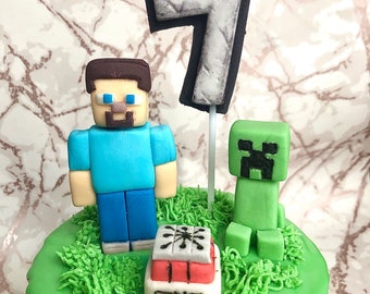 Minecraft Steve Cake Etsy