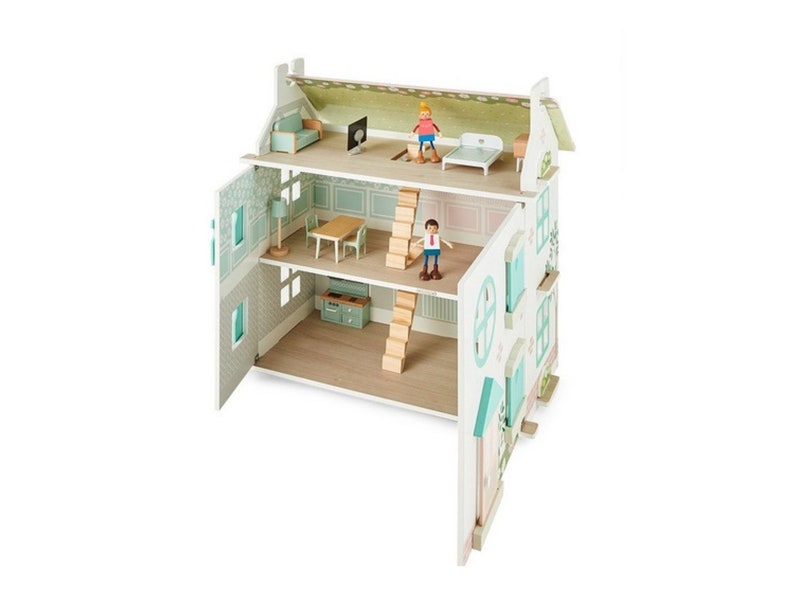 Personalised Wooden Dolls House & Accessories toy for girls image 3