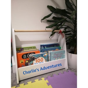 Personalised Childrens Book Caddy Case Bookshelf 1st - Etsy