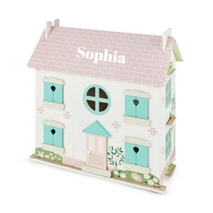 Personalised Wooden Dolls House & Accessories toy for girls image 4