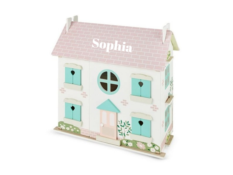 Personalised Wooden Dolls House & Accessories toy for girls image 4