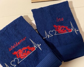 Toalla con nombre y motivo bordado 50x100 con nombre - motivo