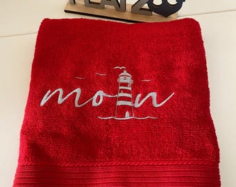 Toalla con nombre y motivo bordado 50x100 con nombre - motivo