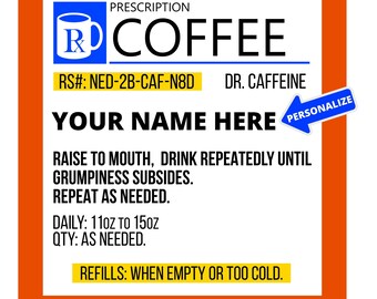 Download Coffee Prescription Etsy