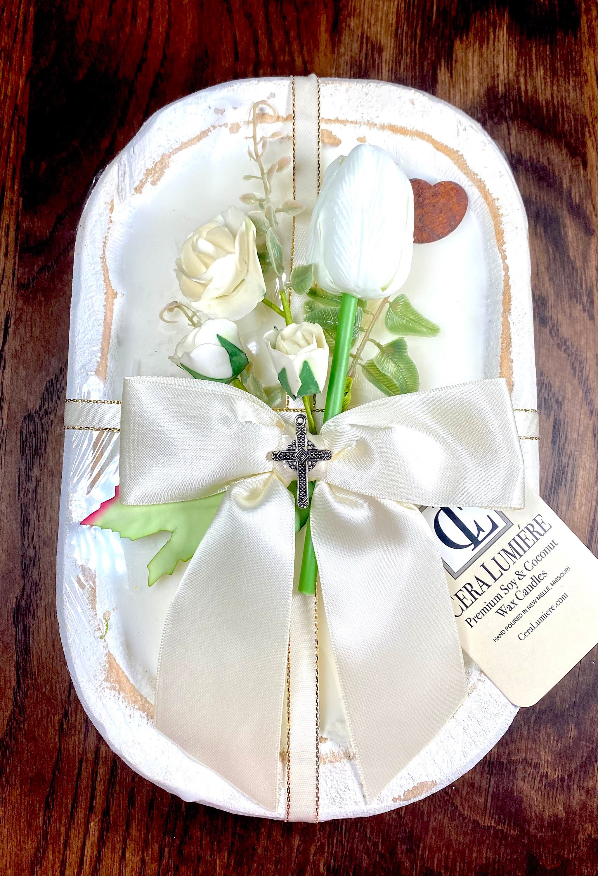 Bauernhaus alle weißen Teig Schale Sojakerze. Premium Starke | Etsy