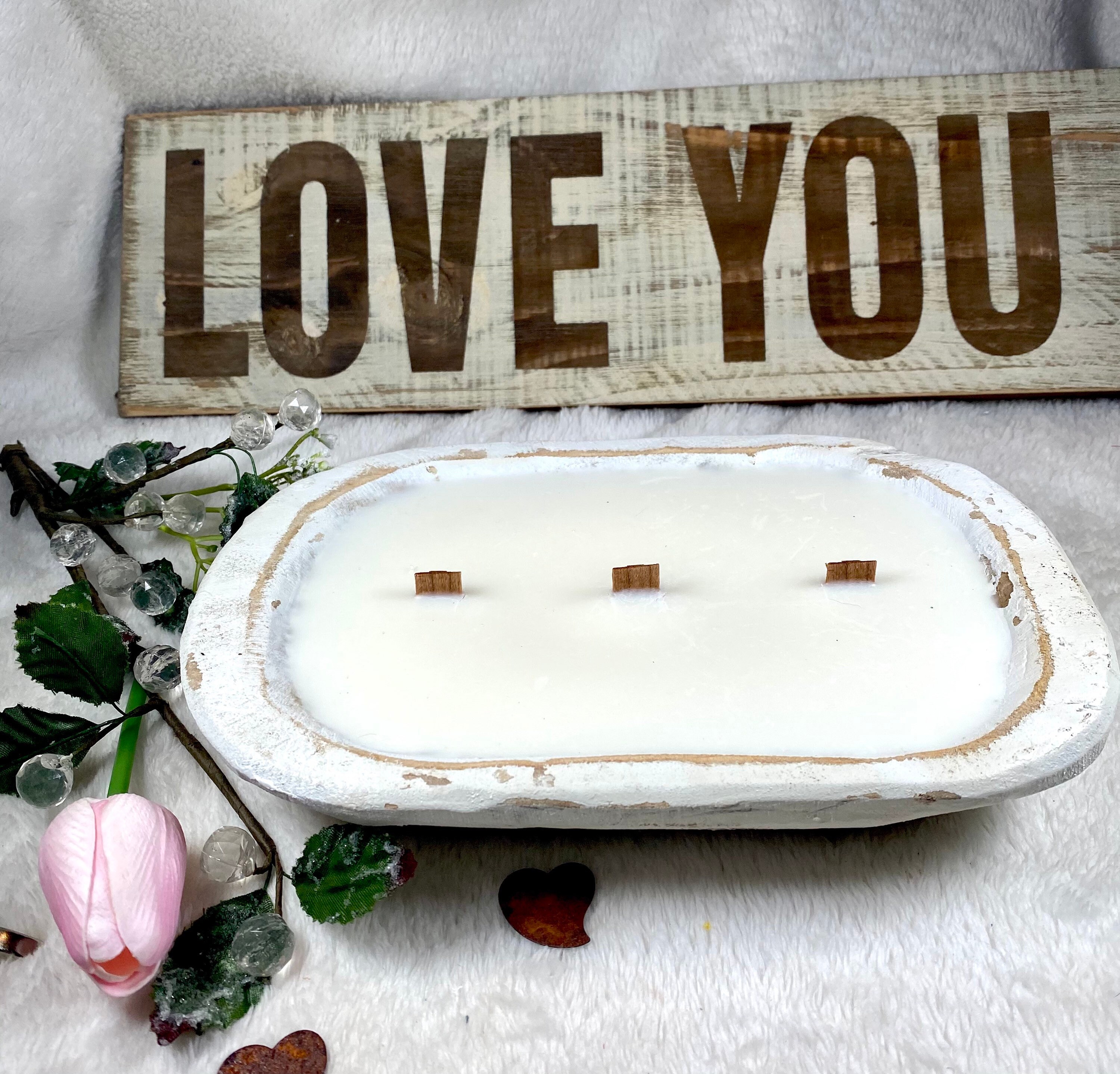 Bauernhaus alle weißen Teig Schale Sojakerze. Premium Starke | Etsy