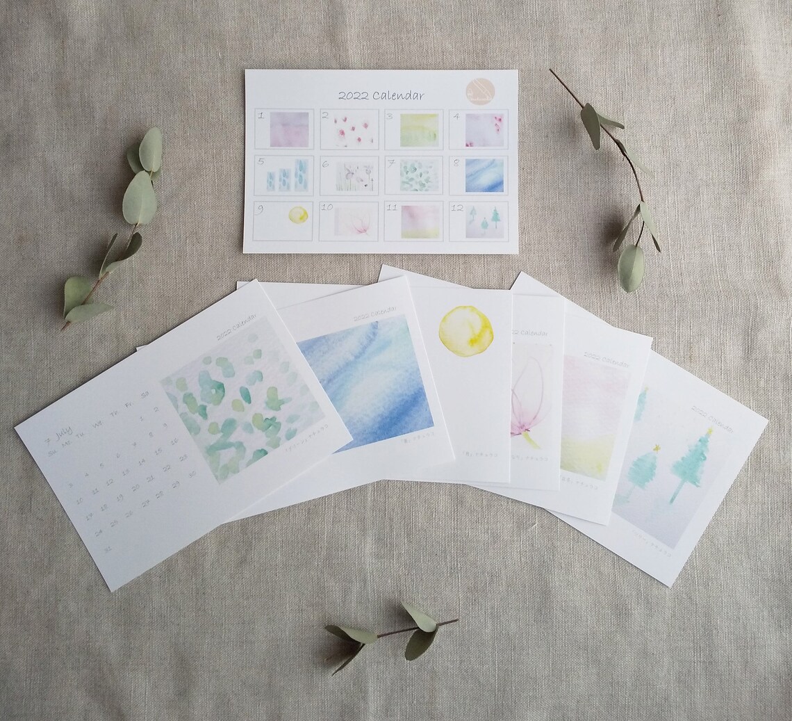 2022 calendar postcard size double sided printing