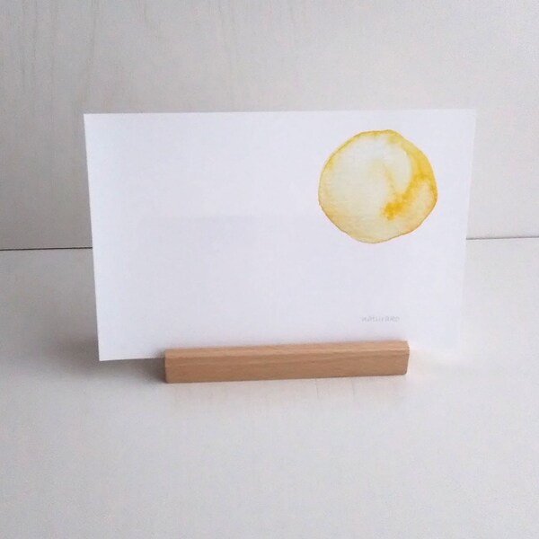 Postcard "Moon" watercolor　pale color postcard set of 3 natural