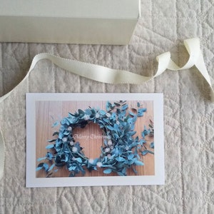 Weihnachtspostkarte "Natürlicher Kranz" Einfaches Naturset mit 3 Weihnachtspostkarten "Natural Lease" 3 Einfache Naturvölker　
