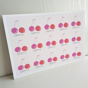 Cute "cherry" postcard / set of 3　Naturako 　