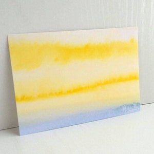 Aquarell gelbe Postkarte Set von 3 Heilung made in Japan Aquarell gelbe Postkarten-Set von 3 Heilung Made in Japan