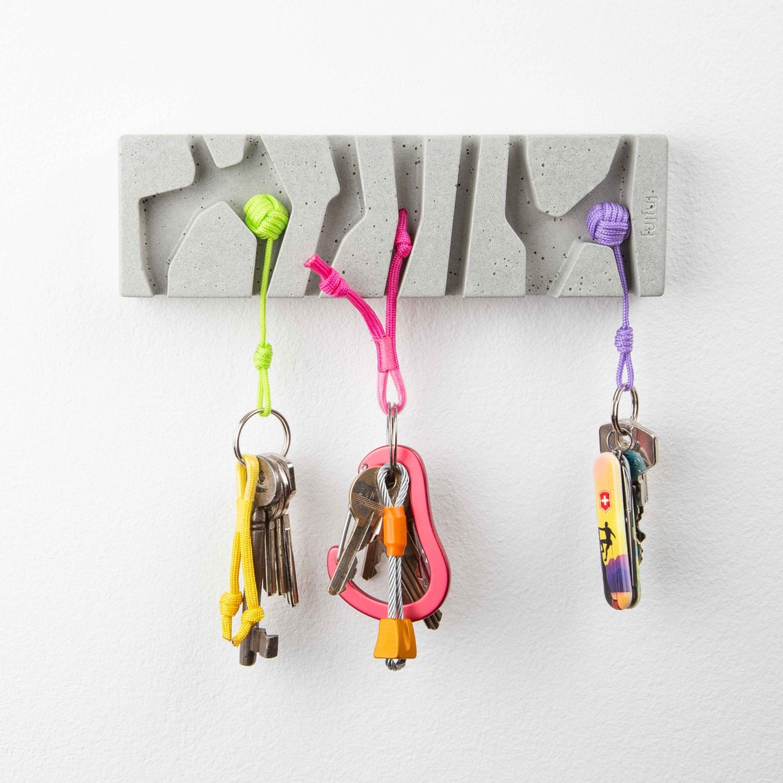 Climbing keyholder with knots LIGHT GRAY Etsy