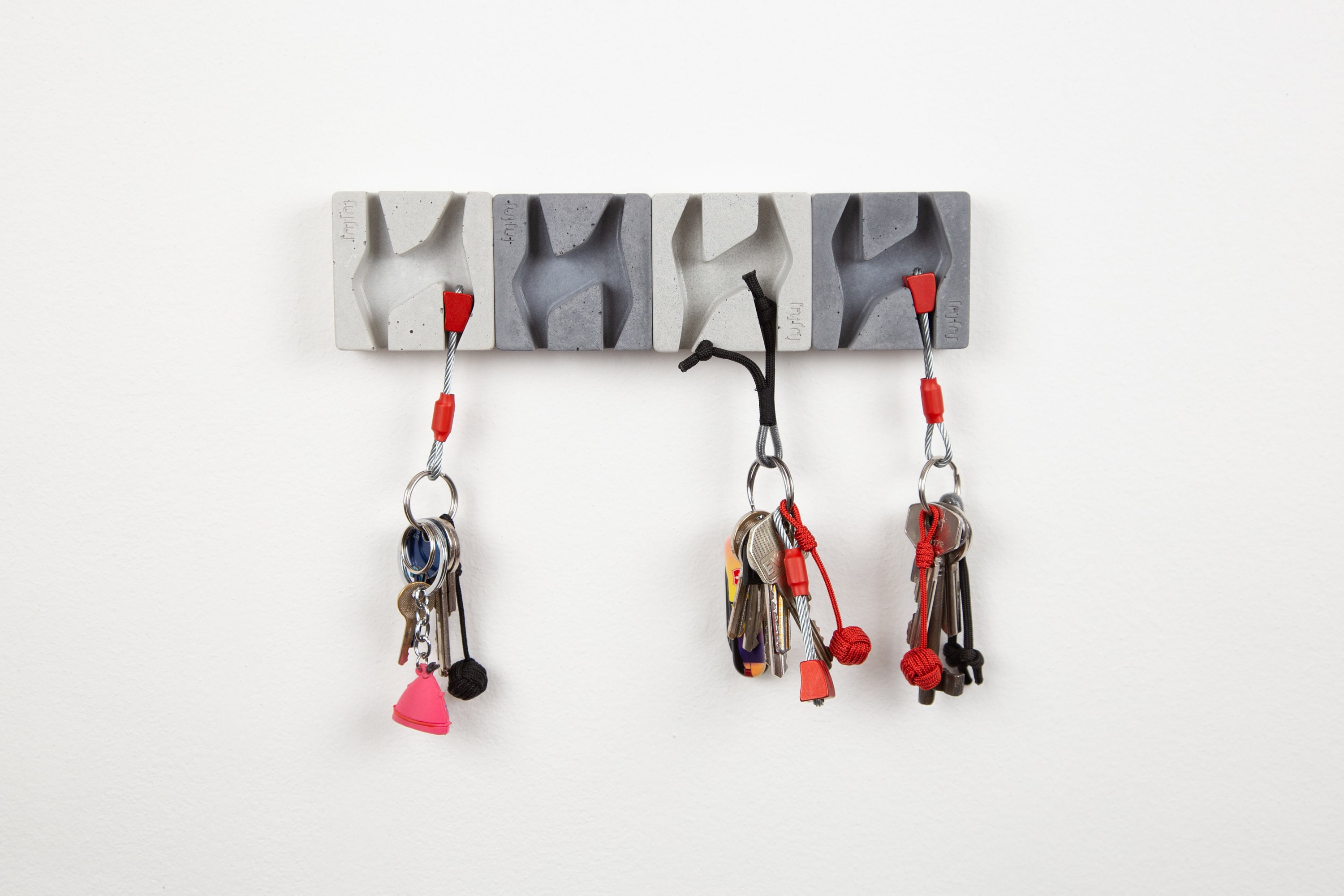 MINI Climbing keyholder with knots LIGHT GRAY Etsy